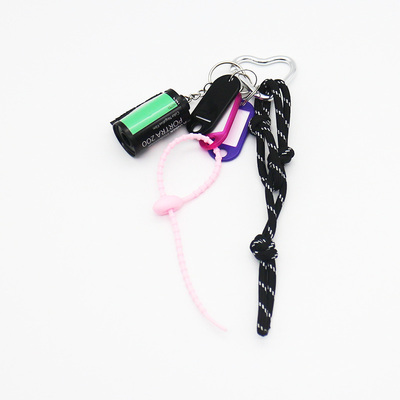 Spot can DIY niche miu system creative film nameplate key chain bag pendant accessories