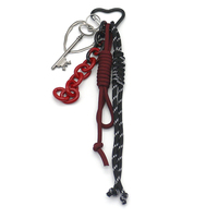 Love pendant pendant toys red and black chain pearl chain string bag charm pendant silicone tag keyc