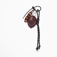 Spot DIY niche miu system creative brown lemon brown chain key chain bag pendant accessories