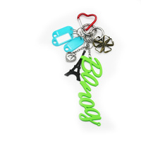 Black Eiffel Tower Creative Letters Love Toys Pendant Pearls Chain Strings Bags Pendant Charms Silic