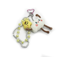 ins blogger with the same niche miu system clouds yellow star car keychain charm handmade couple bra