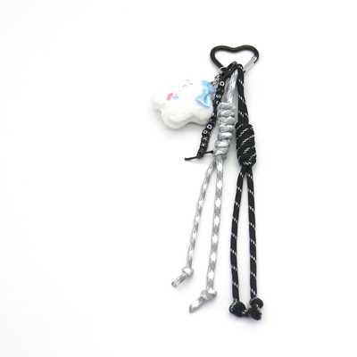 White star doll key pendant toy pearl chain string bag charm charm silicone tag keychain