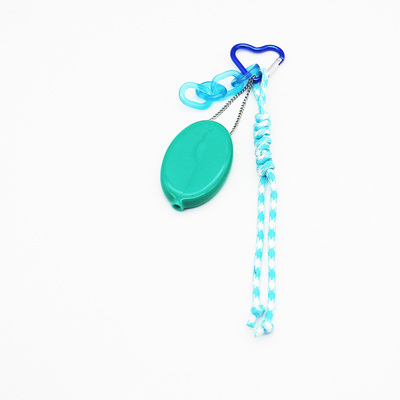 Spot DIY niche miu system creative lemon blue chain key chain bag pendant accessories