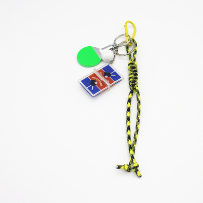 Spot DIY niche miu system creative green ping pong paddle key chain bag pendant accessories