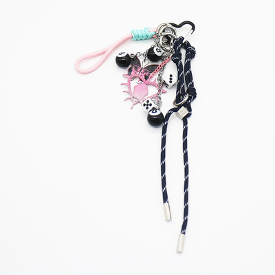 Spot can DIY handmade creative making dice black eight chain car keychain bag charm accessories