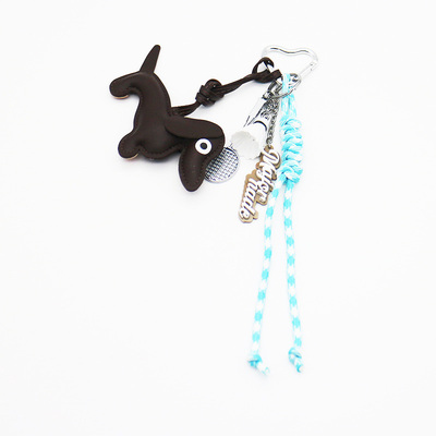 Spot DIY niche miu system creative badminton racket dachshund key chain bag pendant accessories