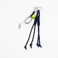 Spot DIY niche miu system creative tennis white spring key chain bag pendant accessories