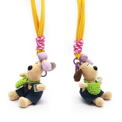 Cute paw dog plush doll wholesale keychain pendant girl doll birthday gift small dolls