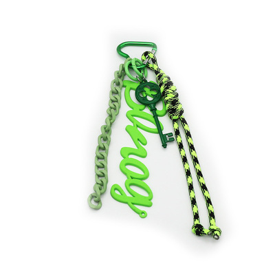Green Vintage Lucky Key Toys Creative Letters Chain Pearls Iron Strips Strings Pendant Hanging Jewel