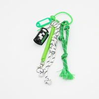 Spot can DIY niche miu system creative handmade green film green rope string chain bag pendant acces
