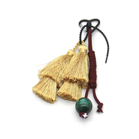 Yellow tassel bead pendant charm toys creative letters pearl chain string handbag bag charm pendant
