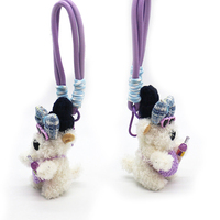 Love sunglasses drink bow puppy schoolbag bag bag charm plush doll doll trinket charm couple keychai