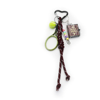 Bible Green Tennis Racket Pendant Toys Pearls Chain Strings Bags Pendant Charms Silicone Tag Keychai