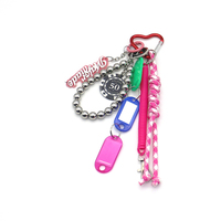 Chip Creative Alphabet String Key Charms Toy Pearl Chain String Bag Charms Charms Silicone Tag Keych