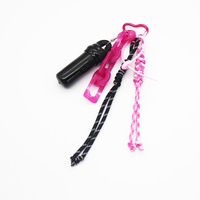 Black Rope Pink Chain Pearl Chain String Bag Pendant Charm Silicone Tag Keychain
