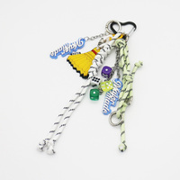 Ins blogger the same niche miu system badminton dice car keychain bag charm handmade couple braided