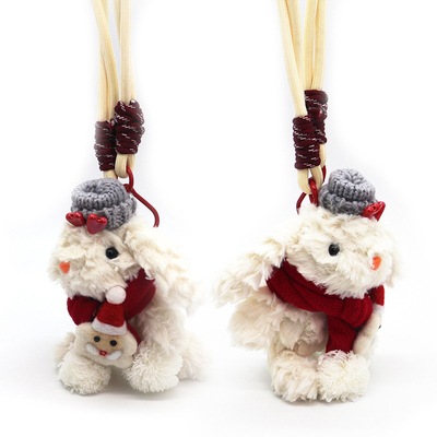 Gray hat small animal pendant bag hanging jewelry plush doll doll couple keychain creative gift