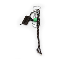 Chocolate golf clubs toys pearl chain string bag charm pendant silicone tag keychain