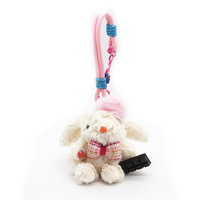 Soft cute bunny keychain pendant cute rabbit rabbit scarf plush doll hanging cartoon dolls