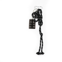Chocolate black lanyard pendant toy pearl chain string bag charm pendant silicone tag keychain