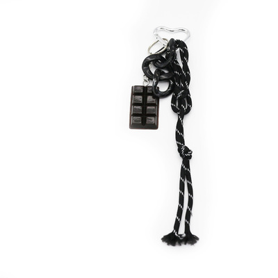 Chocolate black lanyard pendant toy pearl chain string bag charm pendant silicone tag keychain