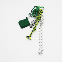 Ins blogger with the same niche miu green stop standard car keychain bag charm handmade couple braid