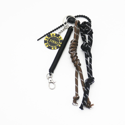 Spot can DIY niche miu system creative one thousand chips black spring key chain bag pendant accesso