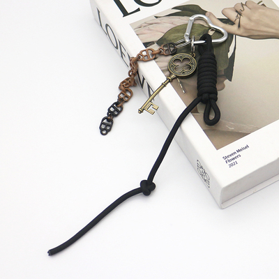 Vintage Lucky Straw Key Pendant Toys Creative Alphabet Pearls Chain String Bag Pendant Charm Silicon