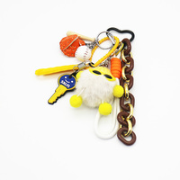 Spot new miu department hand key baseball small monster bag pendant accessories car keychain