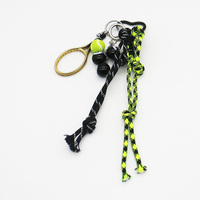 Spot can DIY handmade creative production tennis racket black eight chain car keychain bag charm acc