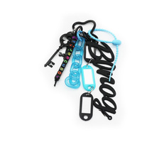 Lucky Straw Vintage Key Pendant Toys Creative Letters Pearls Chain Strings Bags Pendant Charms Silic