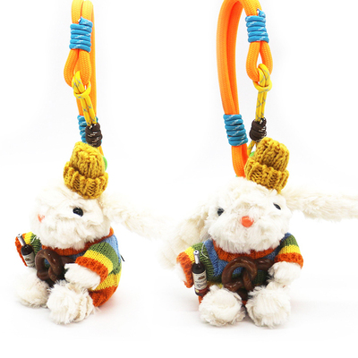 Cute drop ear rabbit plush pendant rabbit keychain doll pinch toys small dolls