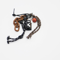 Spot can DIY handmade creative production film blue ball chain car keychain bag charm accessories