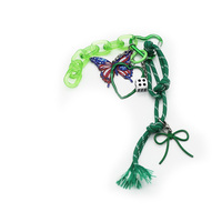 Love toy pendant American flag butterfly dice pearl iron chain bar string bag charm pendant silicone