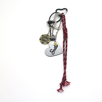 One Thousand Chips Black Dice Doll Key Pendant Toy Pearl Chain String Bag Pendant Charm Silicone Tag