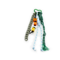 Creative letters gray chain doll pendant spring chain pearl iron chain bar bracelet bag charm charm
