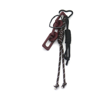 Brown Chain Love Black Rope Pendant Toys Creative Alphabet Pearl Chain String Bags Pendant Charms Si