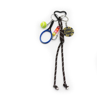 Blue tennis racket one thousand chips pendant toy pearl chain string bag charm pendant silicone tag