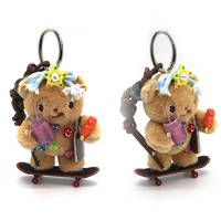 Milk tea sugarplum bear bag charm plush doll doll trinket hanging couple keychain gift factory whole