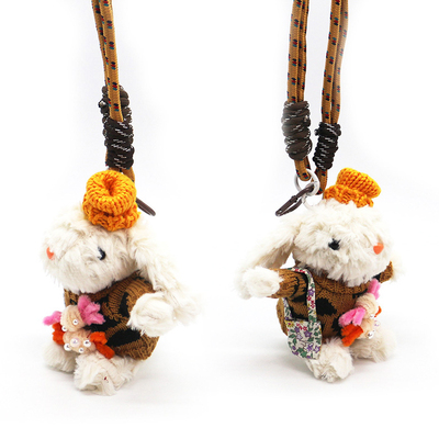 Droopy ear rabbit pendant cute plush doll doll keychain doll bag charm birthday gift