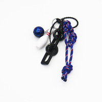 Blue Beads Bowling Black Chain Pearls Chain String Bag Pendant Charm Silicone Tag Keychain