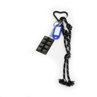 Chocolate Blue Nameplate Black Rope Pendant Toys Pearls Chain String Bag Pendant Charms Silicone Tag
