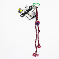 Ins blogger with the same niche miu dice shaker car keychain bag charm handmade couple braided lanya
