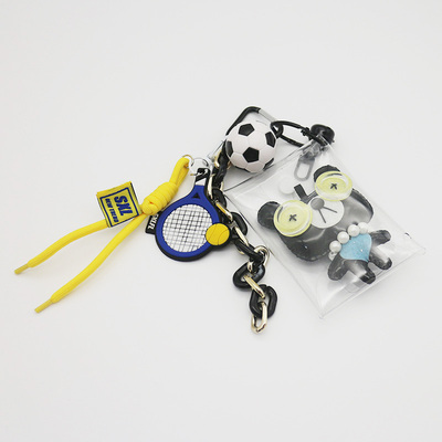 Spot new miu department hand soccer tennis bag pendant accessories car keychain