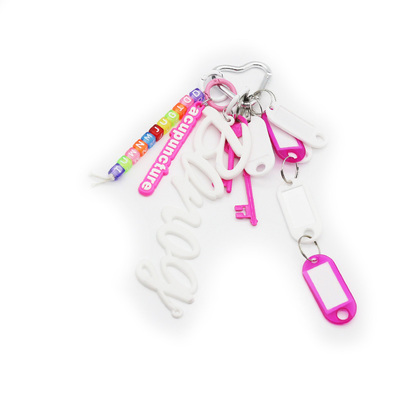 Creative letter toy pendant square creative letter string pearl chain string handbag bag charm penda