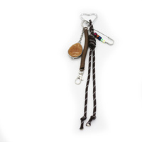 Gemstone pendant creative letters string toys pearl chain string bag pendant charm silicone tag keyc