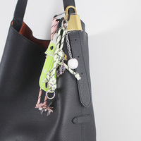 Ins blogger with the same niche miu system baseball car keychain bag charm handmade couple braided l