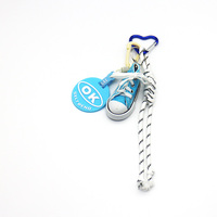 Ins blogger the same niche miu blue shoes OK standard car keychain bag charm handmade couple braided