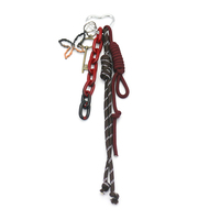 Red Lucky Straw Vintage Key Pendant Toy Pearl Chain String Bags Pendant Charm Silicone Tag Keychain