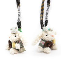 Cute bunny plush pendant keychain doll creative plush keychain toy.